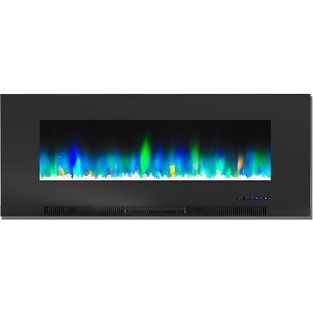 CAMBRIDGE Cambridge CAM50WMEF-1BLK 50 in. Color Changing Wall Mount Electric Fireplace; Black CAM50WMEF-1BLK